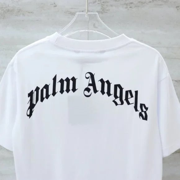 PALM ANGELS White Print Short Sleeve T-shirt - Picture 7 of 8
